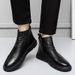 European Warm Series Martin High-top 2025 New Autumn Winter Fleece-lined Cotton British Mid-top Leather Shoes Men's Short Boots_vogvips.com