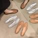 New V-mouth Crystal Jelly Shoes Fashionable, Versatile, Comfortable, Flat Bottom Single Shoes, Casual Sandals For Women_vogvips.com