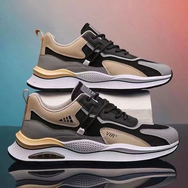 Sports 2024 New Mesh Breathable Casual Korean Version Fashionable And Trendy Travel Lightweight Running Men's Shoes_vogvips.com