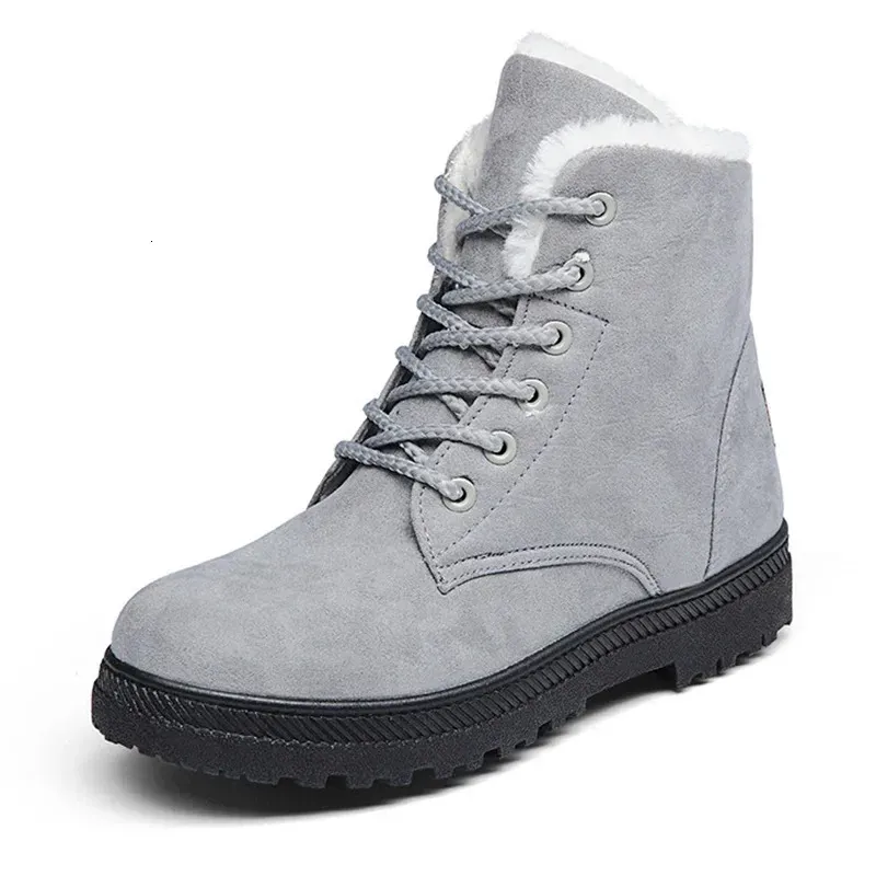 Womens ankle winter snow boots Botas strapless warm plush shoes womens Plus size 44 241022_vogvips.com