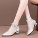 Cool Boots Women's Mesh Women's Sandals Hollow Sandals Thick Heel Pointed Low Heel Net Boots_vogvips.com