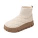 velvet High-top Boots Women's Non-slip Versatile Student Tide Thermal Socks Boots Cotton Shoes_vogvips.com