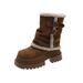 2026 European Style Thick-Soled Platform Fleece-Lined Thickened Snow Boots For Women Autumn Winter New Versatile Warm_vogvips.com