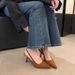 Black Elegant Socialite Peep-Toe Sandals Fairy 2024 New Spring Summer French Style Pointed Toe High Heels Single Shoes_vogvips.com