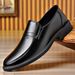 Men's plus Size Leather Shoes Patent Leather Business Casual Formal British Pointed Toe Korean Style_vogvips.com