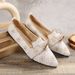 Large Spring And Autumn Pointed Sole 2025 New Large Size Fly Woven One Foot Casual Flat Heel Women's Shoes_vogvips.com