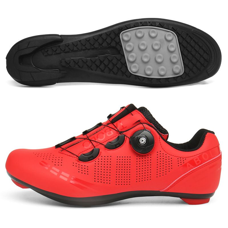 New Style Cycling Shoes With Locks, Double Buckle Lock Shoes, Men's And Women's Road Bicycle Power Shoes, Hard Bottom Mountain Bike Rubber Bottom_vogvips.com