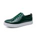 Cross-Border New Brogue Floral Men's Patent Glossy Panel British Casual Workwear Leather Work Shoes Export_vogvips.com