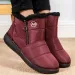 Womens snow lightweight zipper shoes plush warm medium high plus size Botas unprinted womens boots 241024_vogvips.com