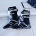 Women Boxing Boots Boxing For Women 2025 Summer New British Style Martin Thick Sole German Training Mid-Calf Short Boots_vogvips.com
