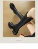 wind But Knee Spring And Autumn Niche Rivet Mouth Thin Womens Thick Soled Knight Boots 251107_vogvips.com