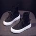 High-top Sock Shoes For Women 2025 Spring Thin Casual Sports Flat Slip-on Summer Breathable Slimming Knitted Boots_vogvips.com