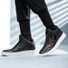Board Shoes Men's Invisible Inner Height Increase Men's Shoes Cowhide Casual Shoes Student White Board Shoes_vogvips.com