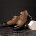 Men's Genuine Leather Martin Boots - Stylish Winter Casual Boots With Anti-Slip Rubber Sole, Classic Pointed Toe Design, Comfortable & Warm_vogvips.com
