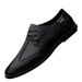 First Layer Casual Men's Formal Soft-soled Leather Shoes Men's Lace-up Shallow Mouth Splicing_vogvips.com