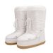 Ditributor Parent-Child Fleece-Lined High Tube Snow For Women, Thickened And Warm Space Boot, Non-Slip Moon Furry_vogvips.com