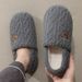 Women's Cartoon Winter Bear Cute Plush Slippers With Heel, Home Indoor Warm Cotton Shoes For Men_vogvips.com