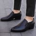 Suitable For All Seasons New 6CM Pointed Genuine Trendy Height Increasing Men's High Heels 8cm Leather Shoes_vogvips.com