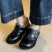 Warm Plush Lamb Wool Shoes Single Shoes One Pedal Loafers Women's Soft Soles_vogvips.com