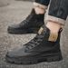 New Leather Spring Men's Shoes High-top Men's Heightening Tooling Martin Boots_vogvips.com