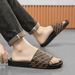 Summer Slip-on For Wear, Non-slip Home Slippers, Casual Soft-soled Fashionable Beach Outdoor Trendy Men's Sandals_vogvips.com