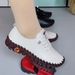 Genuine Leather Single Comfortable Flat Bottomed Lace Up Mom's Shoes, Wide Chubby Feet, Cow Tendon Soles, And Soft_vogvips.com