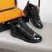Men's Trendy Brand Genuine Leather Casual European High-End Sports Board Shoes, Fashionable Men's Bread Shoes_vogvips.com