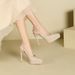 MTX 1233C Peep Backless Sadals Summer Poited Toe Thi Heels Sexy Waterproof Platform Ultra High Heel Sigle Shoes For_vogvips.com