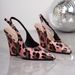 Summer New High-heeled Shoes With Pointed Toe, Single Strap Buckle, Wedge Heel, Unique Design, Leopard Print,_vogvips.com