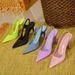 Women’s Shoes Kitten Heel Fairy Pink High Heels Women 2023 Pointed French Stiletto Mules Casual Outer Wear Closed Toe Sandals Trend_vogvips.com