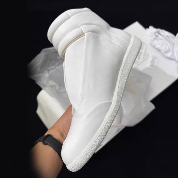 Popular Lightweight Martin Boots High-top German Training Shoes Splicing Velcro Wear-resistant Casual Shoes Forrest Gump Shoes_vogvips.com