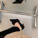 Korean-style Pointed-toe Shallow Single Women, Furry Shoes With Suede Finish, Thin Heels, Gentle Style, Suitable For_vogvips.com