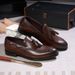 Men’s Shoes Tassel Loafers Leather Cowhide Pointed Slip-on Men's Shoes Business Casual Leather Shoes Men's Dress Shoes_vogvips.com