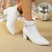 326-21 Coarse Heel Pointed Short Fashion Western Cowboy Comfortable Elegant Women's Boots_vogvips.com