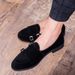 Suitable For All Seasons 2025 Spring And Autumn New Casual Cow Suede Men's Double Buckle Evening Wedding Leather Shoes Men_vogvips.com