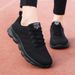 Black Women's Sports Soft Sole Running Casual Women Spring Autumn Mesh Breathable Travel Shoes Daily_vogvips.com