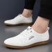 Suitable For All Seasons Summer New Men's Versatile Breathable Hollow White Sole Soft Surface Non-Slip Slip-On Driving Casual Leather Shoes_vogvips.com