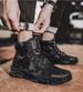 .Martin Boots Men's Autumn Canvas High-Top Boots, Workwear Retro Outdoor Hiking Short Boots_vogvips.com