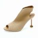 New Knitted Peep Shoes Open Toe European And American 2025 Summer Women's Stiletto Fashion Elastic Roman High Heel_vogvips.com