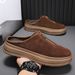 New Arrival Men's Slippers Outdoor Soft Muller Non-Slip Sole Half Drag Comfortable Male Walking Shoes Casual Lazy Flats_vogvips.com