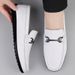 Men's Doudou Shoes Driving Shoes Low-top Foot Cover Embossed Plaid Handmade Large Size Flat Casual Shoes Small Leather_vogvips.com