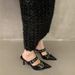 European And American Style Silver Niche Closed-toe Sandals For Women, New Spring/summer 2025 Pointed Toe Buckle_vogvips.com
