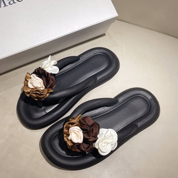 Women's Shoes Summer New EVA Flower Flat Slippers Women's Outdoor Flip Flops Ladies Beach Sandals_vogvips.com