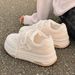 Fufu White Sneakers For Women 2025 Spring And Autumn New Style Student Versatile Chic Thick-Soled Casual Shoes_vogvips.com