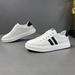 Men's 2025 Summer Edition Genuine Leather White Trendy Versatile Soft Soled Sports And Casual Men's Board Shoes_vogvips.com