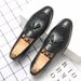 New Fashion Genuine Leather Tassel Business Casual Loafer Shoes For Men Black Business Formal Leather Shoes For Daily Office Casual Men's Shoes For Dr_vogvips.com