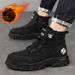 Men's Winter Rotating Buckle Martin Boots - Thick Sole, Fleece-Lined, High-Top Work Boots For Warmth & Durability_vogvips.com