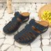 New Plus Size Hollowed Out Wedge Heel Round Toe Anti Slip Women's Sandals_vogvips.com