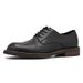 Euro Step 2025 Spring And Autumn New British Busins Formal Leather For Men Breathable Thick-Soled Derby Simple Black Wedding_vogvips.com