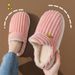 Witer Wome Ad Couples, Idoor Warm Furry Home Slippers With Heel, Thick Sole Postpartum Materity Cotto Shoes For_vogvips.com